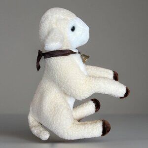 1983 Charm Co Lamb Sheep Vintage Sherpa Plush Stuffed Floppy Legs Bell Korea 14"